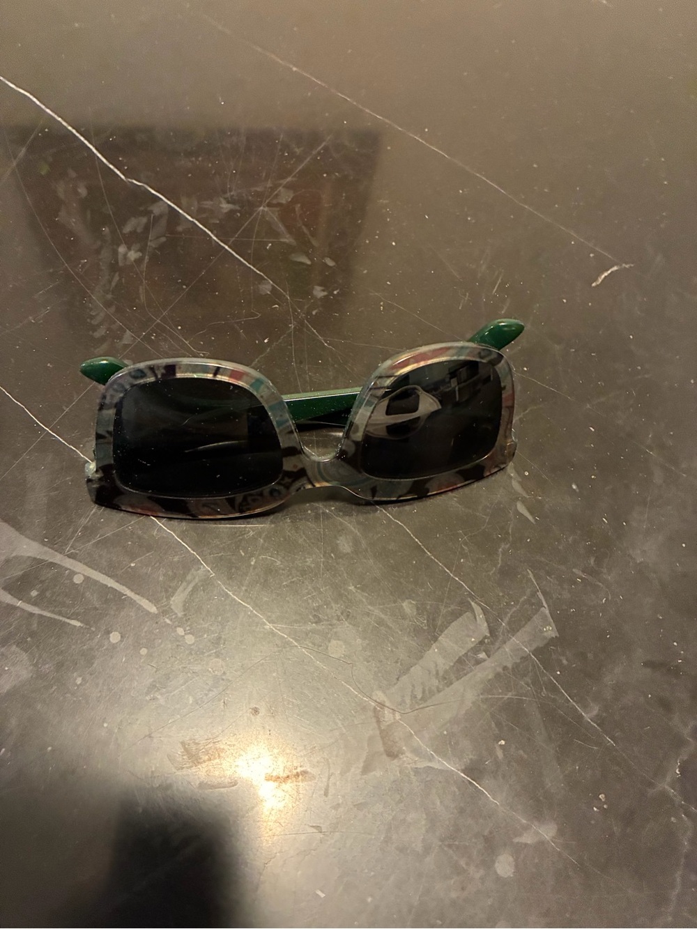 Etro Green Tortoiseshell Kids Sunglasses with Dark Lenses
